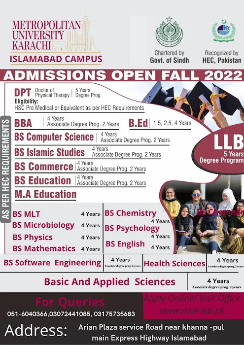 Metropolitan University Karachi,Islamabad Campus Picture 2