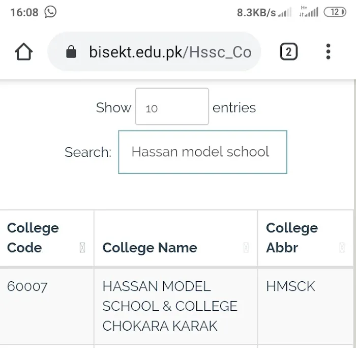 Hassan Model Degree College Chokara Karak Picture 1